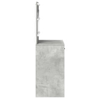 Produktbild för Smyckebord Betonggrå 78,5 x 41 x 135 cm Konstruerat trä