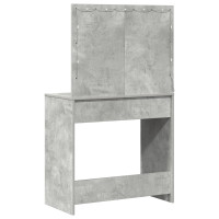 Produktbild för Smyckebord Betonggrå 78,5 x 41 x 135 cm Konstruerat trä