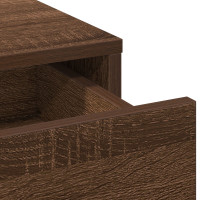 Produktbild för Smyckebord med låda Brun Ek 78,5 x 41 x 135 cm Konstruerat trä