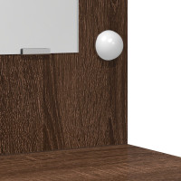 Produktbild för Smyckebord med låda Brun Ek 78,5 x 41 x 135 cm Konstruerat trä