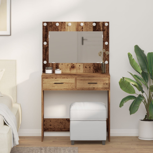 vidaXL Smyckebord Gammalt trä 78,5 x 41 x 135 cm Konstruerat trä