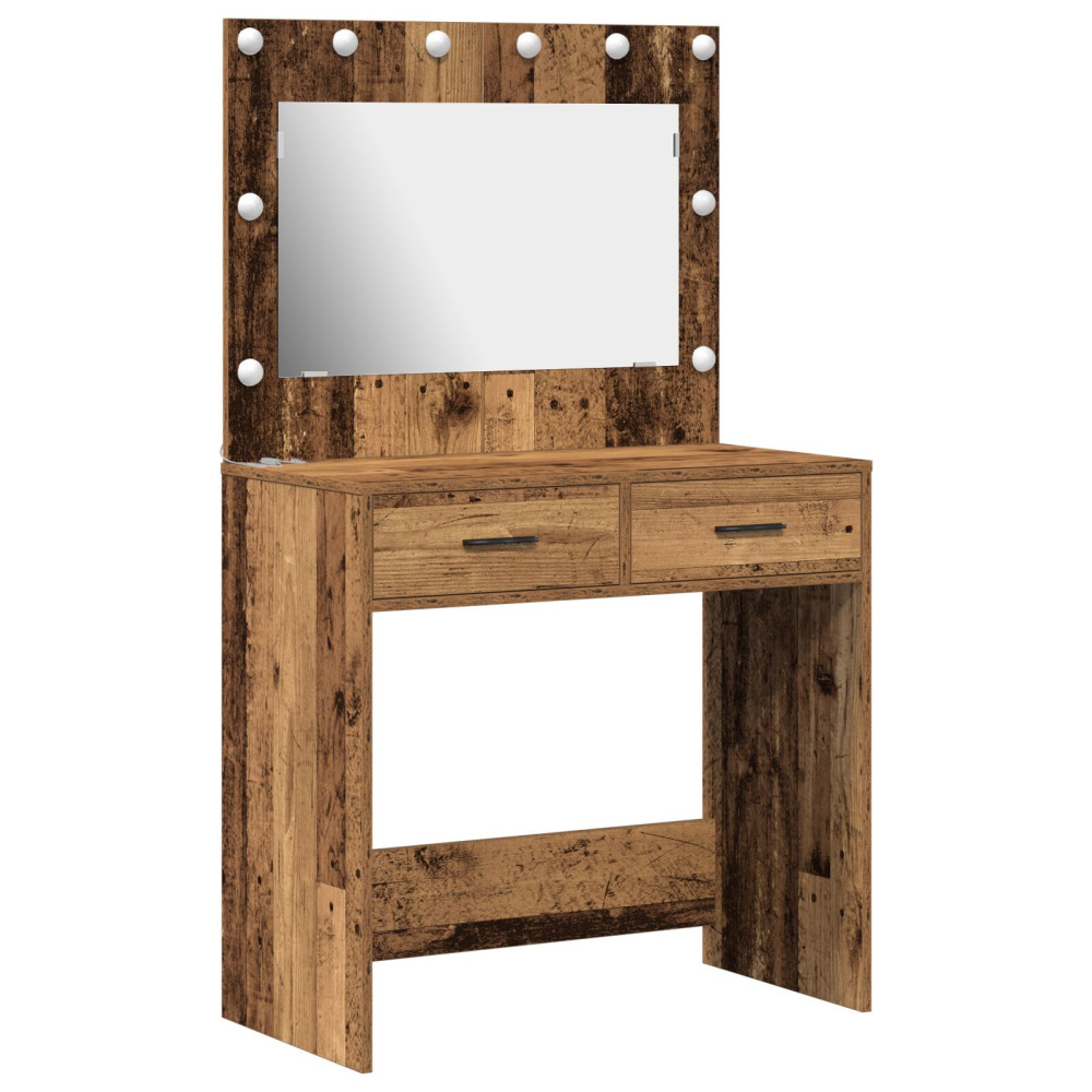 Produktbild för Smyckebord Gammalt trä 78,5 x 41 x 135 cm Konstruerat trä