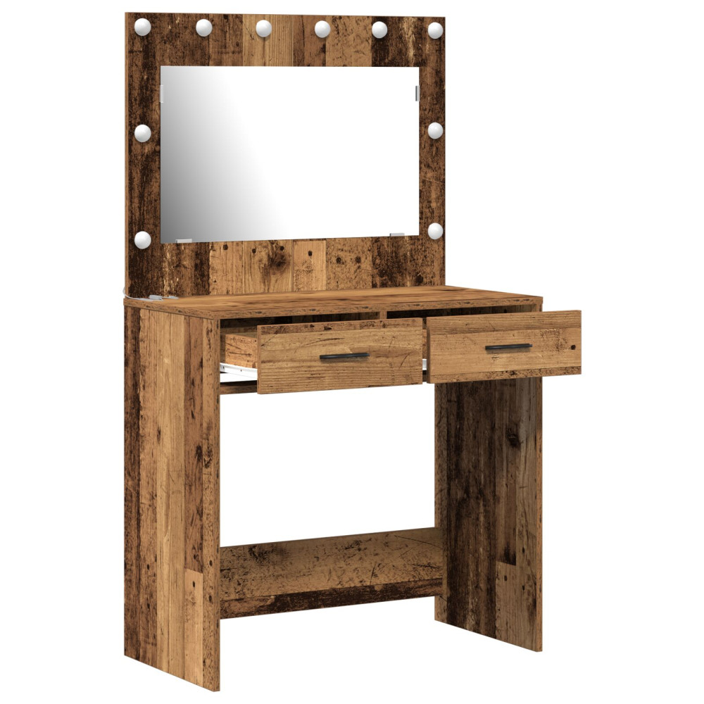 Produktbild för Smyckebord Gammalt trä 78,5 x 41 x 135 cm Konstruerat trä