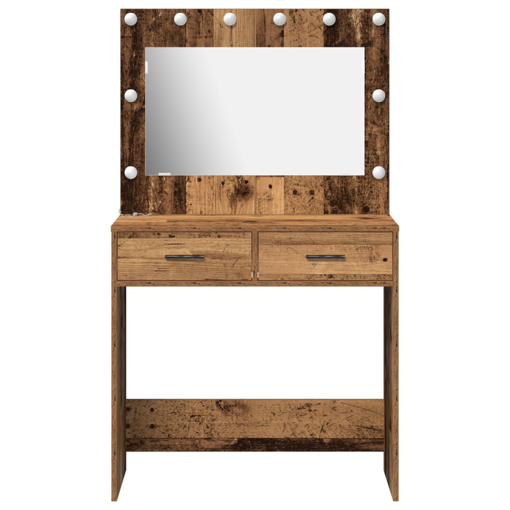 Produktbild för Smyckebord Gammalt trä 78,5 x 41 x 135 cm Konstruerat trä