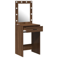 Produktbild för Smyckebord med låda Brun Ek 50 x 41 x 135 cm Konstruerat trä