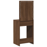 Produktbild för Smyckebord med låda Brun Ek 50 x 41 x 135 cm Konstruerat trä
