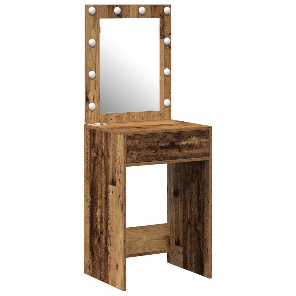 Produktbild för Smyckebord Gammalt trä 50 x 41 x 135 cm Konstruerat trä
