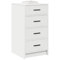 Produktbild för Sideboard med låda Vit 40 x 41 x 75 cm Konstruerat trä