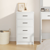 Produktbild för Sideboard med låda Vit 40 x 41 x 75 cm Konstruerat trä