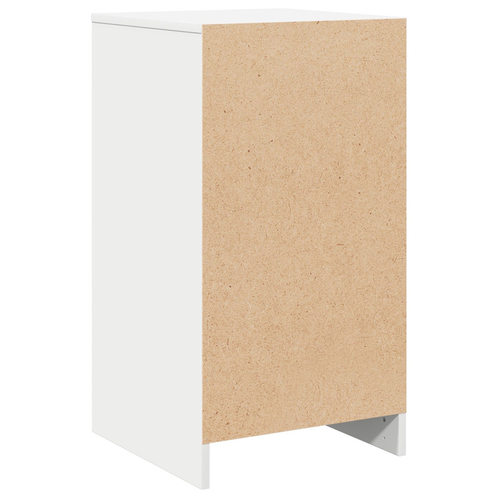 Produktbild för Sideboard med låda Vit 40 x 41 x 75 cm Konstruerat trä