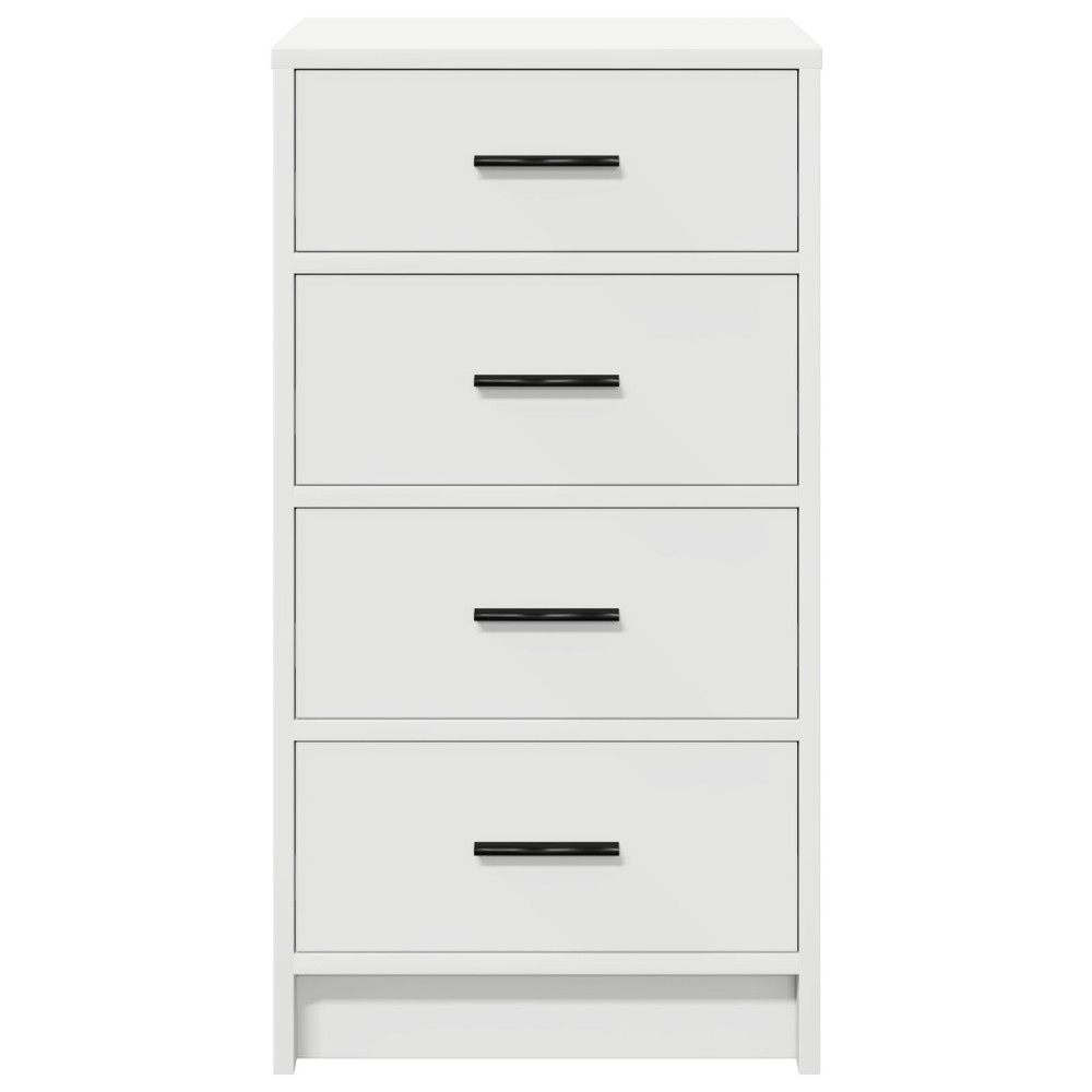 Produktbild för Sideboard med låda Vit 40 x 41 x 75 cm Konstruerat trä