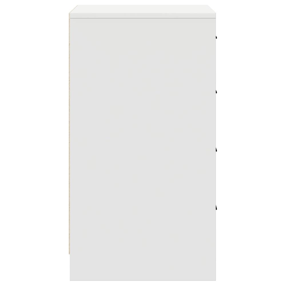 Produktbild för Sideboard med låda Vit 40 x 41 x 75 cm Konstruerat trä