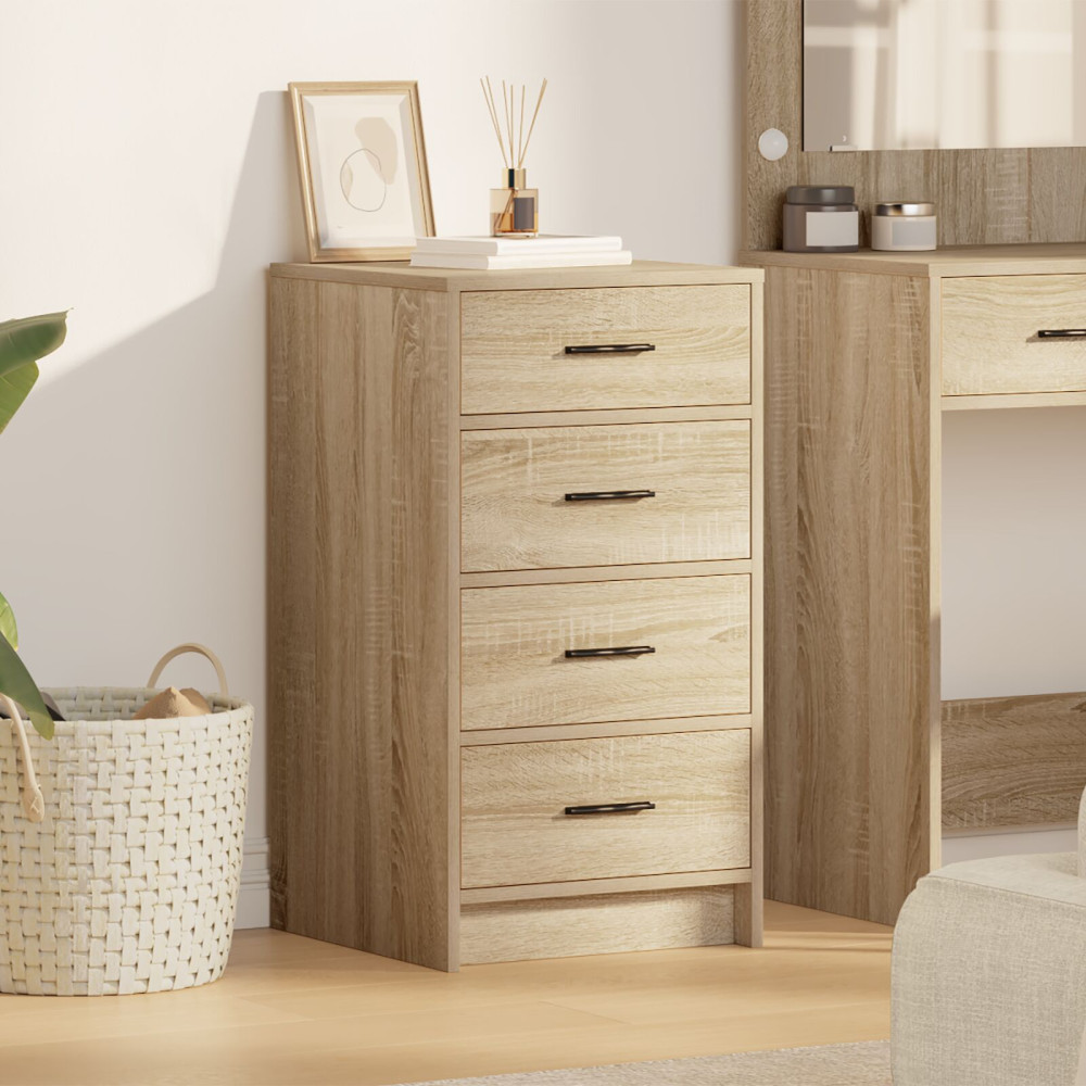 Produktbild för Sideboard med låda Sonoma ek 40 x 41 x 75 cm Konstruerat trä