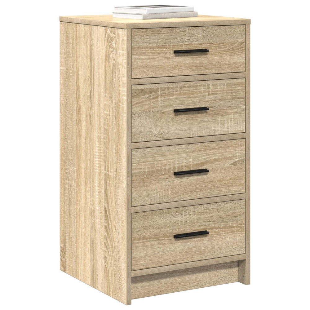 Produktbild för Sideboard med låda Sonoma ek 40 x 41 x 75 cm Konstruerat trä