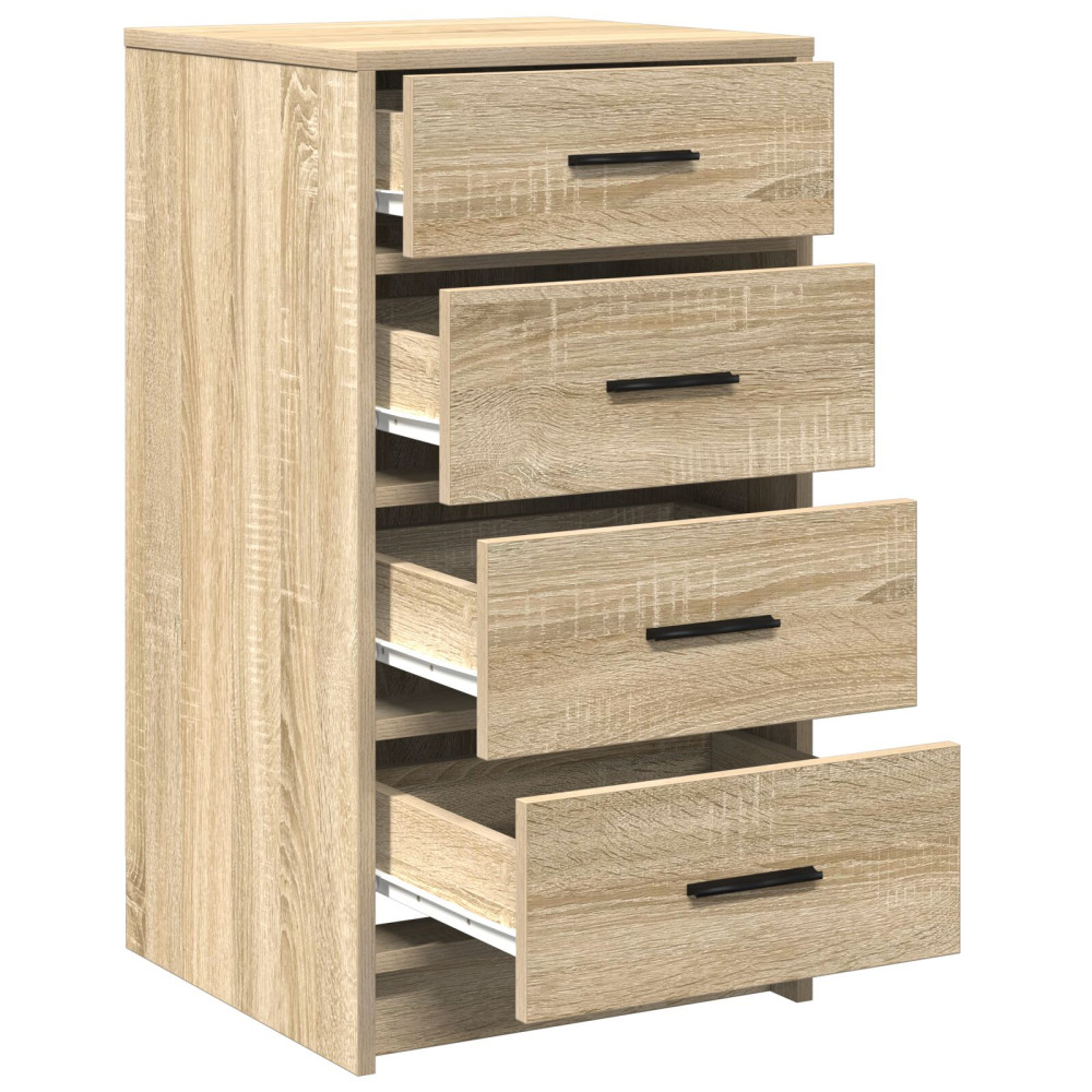 Produktbild för Sideboard med låda Sonoma ek 40 x 41 x 75 cm Konstruerat trä