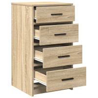 Produktbild för Sideboard med låda Sonoma ek 40 x 41 x 75 cm Konstruerat trä