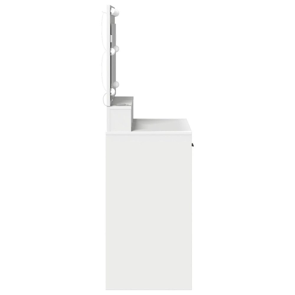 Produktbild för Smyckebord med låda Vit 79 x 41 x 135 cm Konstruerat trä