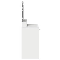 Produktbild för Smyckebord med låda Vit 79 x 41 x 135 cm Konstruerat trä