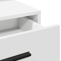 Produktbild för Smyckebord med låda Vit 79 x 41 x 135 cm Konstruerat trä
