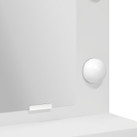 Produktbild för Smyckebord med låda Vit 79 x 41 x 135 cm Konstruerat trä