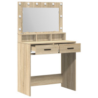 Produktbild för Smyckebord med låda Sonoma-ek 79 x 41 x 135 cm Konstruerat trä