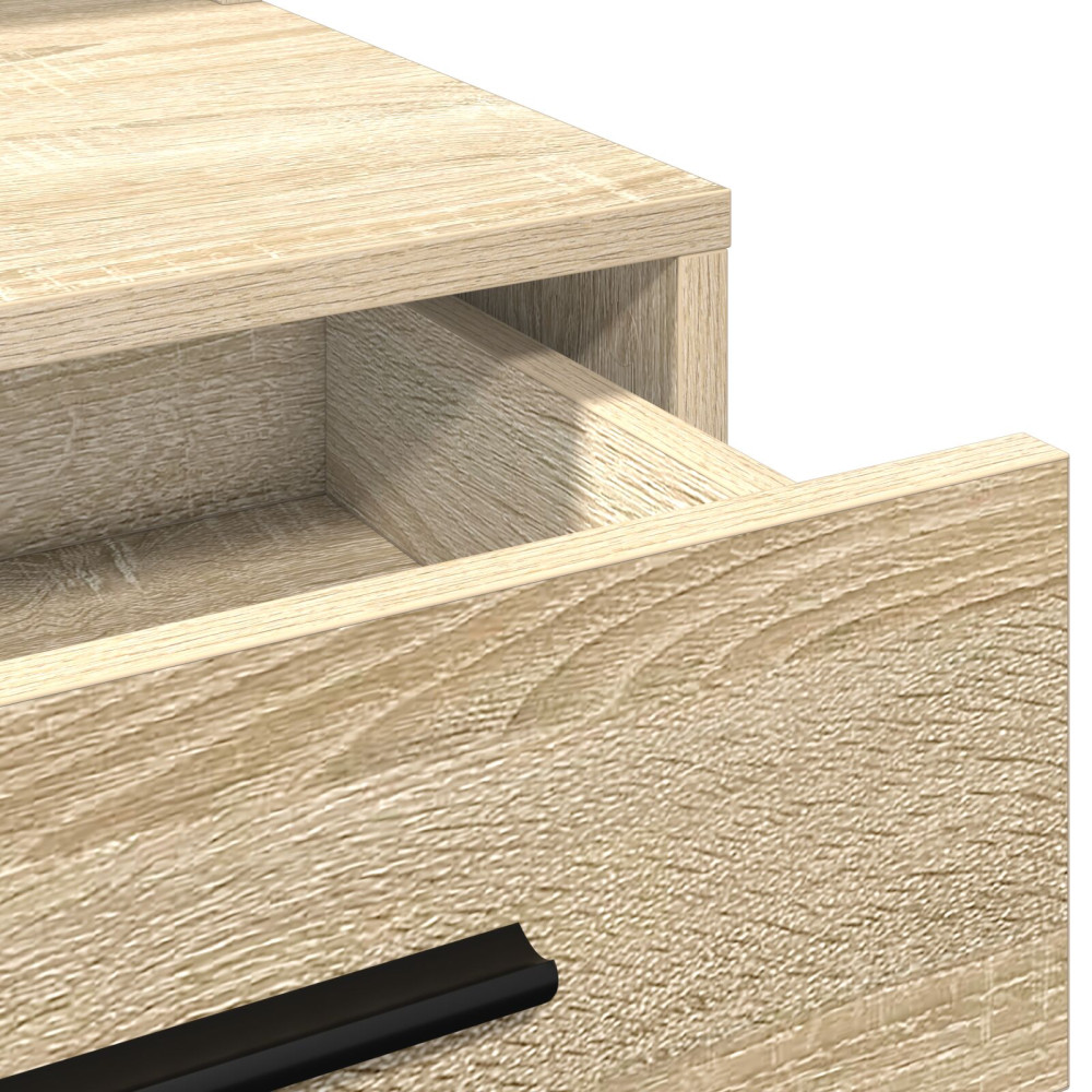 Produktbild för Smyckebord med låda Sonoma-ek 79 x 41 x 135 cm Konstruerat trä