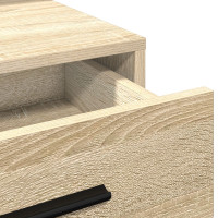 Produktbild för Smyckebord med låda Sonoma-ek 79 x 41 x 135 cm Konstruerat trä