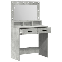 Produktbild för Smyckebord med låda Betonggrå 79 x 41 x 135 cm Konstruerat trä