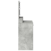 Produktbild för Smyckebord med låda Betonggrå 79 x 41 x 135 cm Konstruerat trä