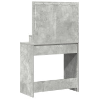 Produktbild för Smyckebord med låda Betonggrå 79 x 41 x 135 cm Konstruerat trä