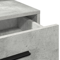Produktbild för Smyckebord med låda Betonggrå 79 x 41 x 135 cm Konstruerat trä