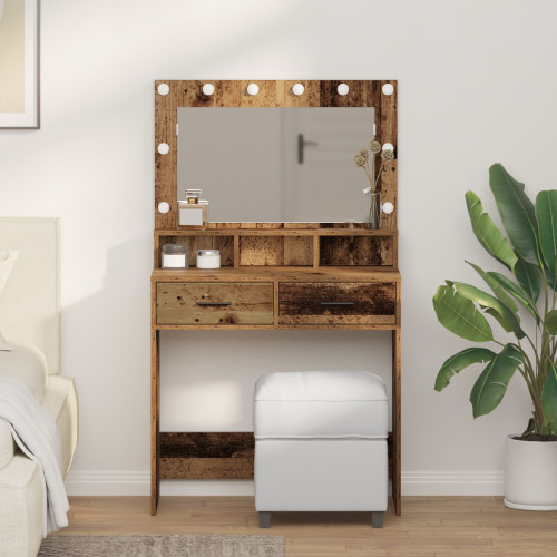 vidaXL Smyckebord Gammalt trä 79 x 41 x 135 cm Konstruerat trä