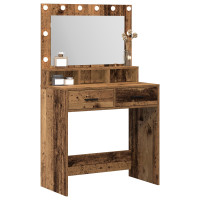 Produktbild för Smyckebord Gammalt trä 79 x 41 x 135 cm Konstruerat trä