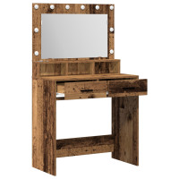 Produktbild för Smyckebord Gammalt trä 79 x 41 x 135 cm Konstruerat trä