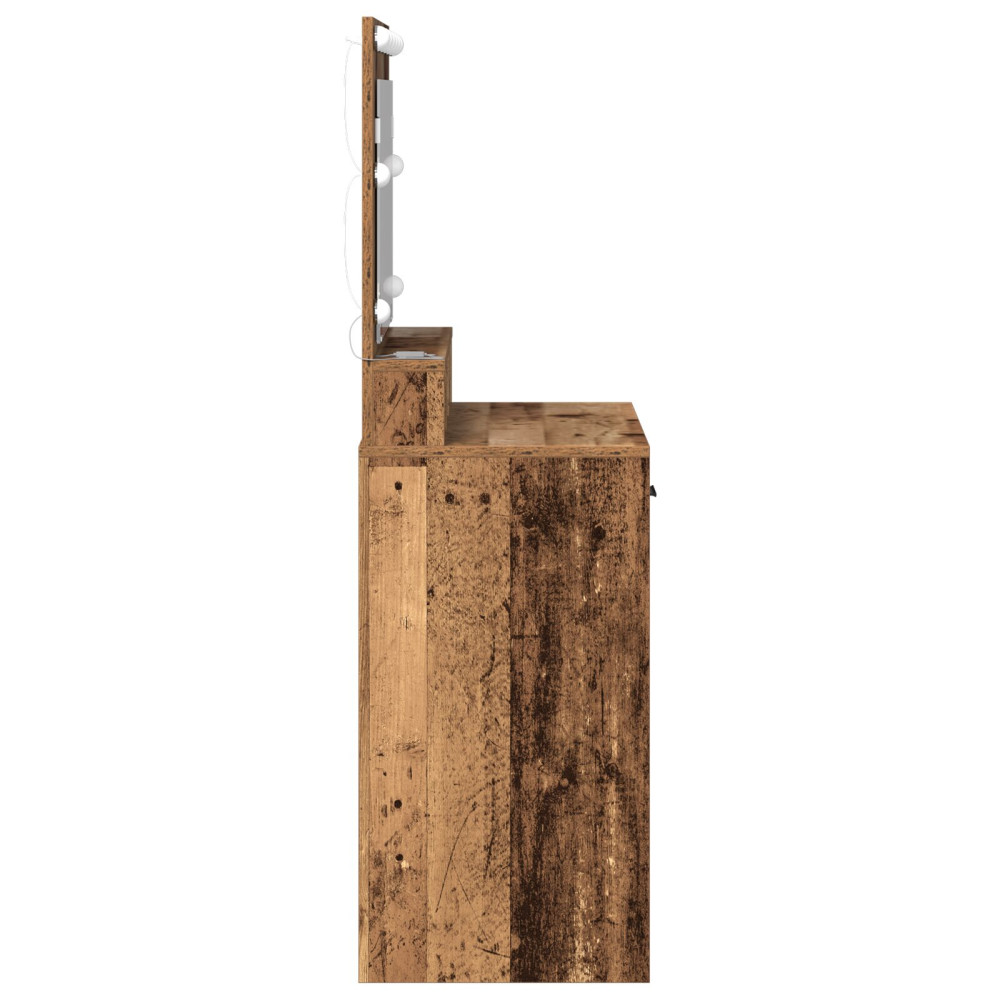 Produktbild för Smyckebord Gammalt trä 79 x 41 x 135 cm Konstruerat trä