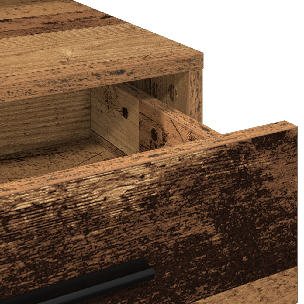 Produktbild för Smyckebord Gammalt trä 79 x 41 x 135 cm Konstruerat trä