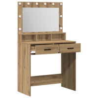 Produktbild för Smyckebord med låda Artisan Ek 79 x 41 x 135 cm Konstruerat trä