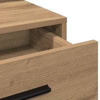 Produktbild för Smyckebord med låda Artisan Ek 79 x 41 x 135 cm Konstruerat trä