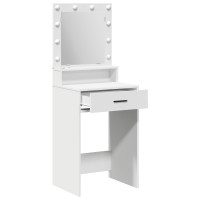 Produktbild för Smyckebord med låda Vit 50 x 41 x 135 cm Konstruerat trä