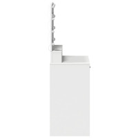 Produktbild för Smyckebord med låda Vit 50 x 41 x 135 cm Konstruerat trä