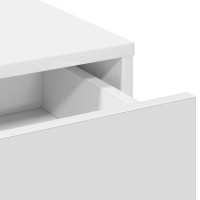 Produktbild för Smyckebord med låda Vit 50 x 41 x 135 cm Konstruerat trä