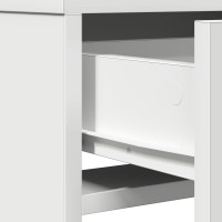 Produktbild för Smyckebord med låda Vit 50 x 41 x 135 cm Konstruerat trä
