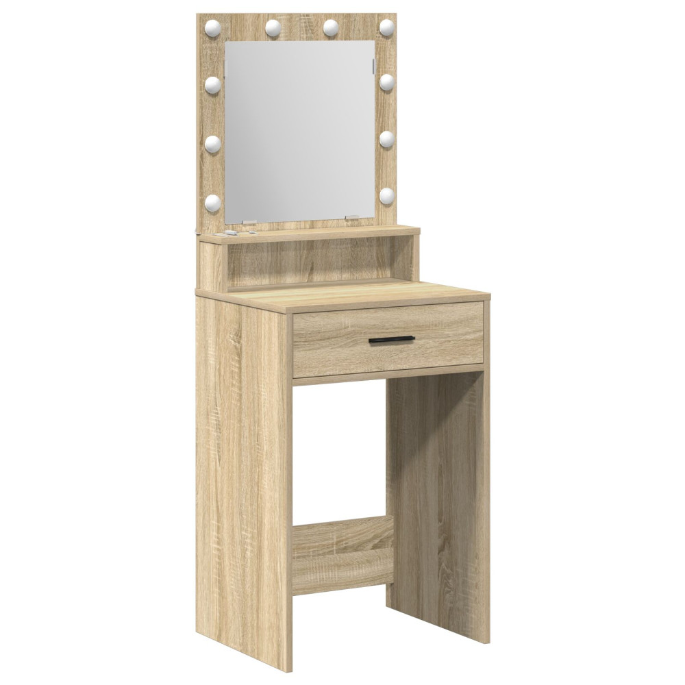 Produktbild för Smyckebord med låda Sonoma-ek 50 x 41 x 135 cm Konstruerat trä