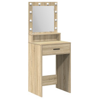 Produktbild för Smyckebord med låda Sonoma-ek 50 x 41 x 135 cm Konstruerat trä