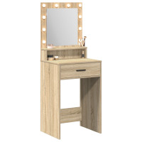 Produktbild för Smyckebord med låda Sonoma-ek 50 x 41 x 135 cm Konstruerat trä