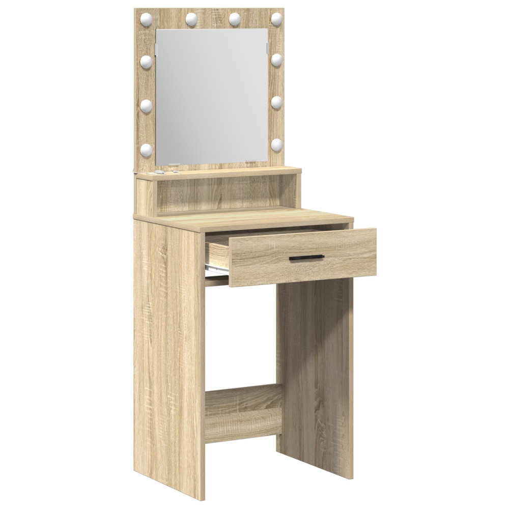 Produktbild för Smyckebord med låda Sonoma-ek 50 x 41 x 135 cm Konstruerat trä