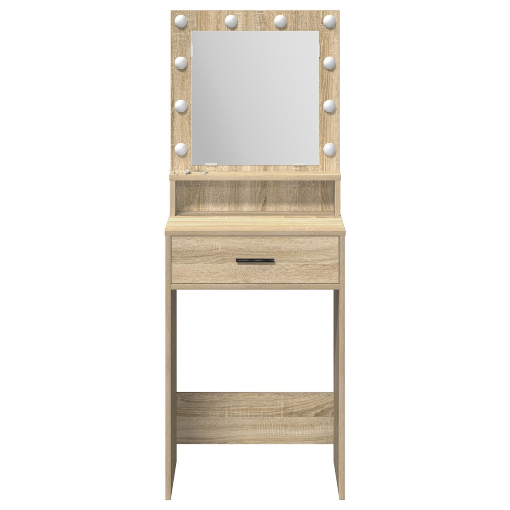 Produktbild för Smyckebord med låda Sonoma-ek 50 x 41 x 135 cm Konstruerat trä