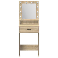 Produktbild för Smyckebord med låda Sonoma-ek 50 x 41 x 135 cm Konstruerat trä