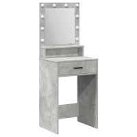 Produktbild för Smyckebord med låda Betonggrå 50 x 41 x 135 cm Konstruerat trä