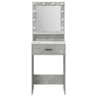 Produktbild för Smyckebord med låda Betonggrå 50 x 41 x 135 cm Konstruerat trä